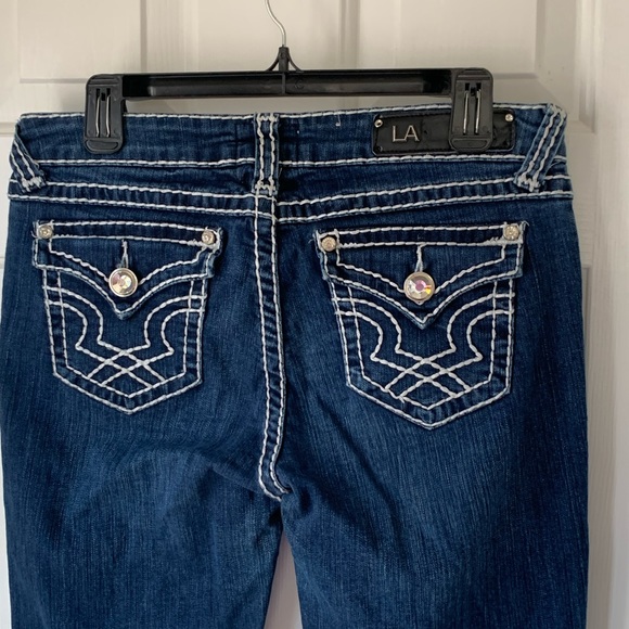 Women’s LA Idol dark boot cut jeans Size 33 x 34 $55 - Picture 3 of 6